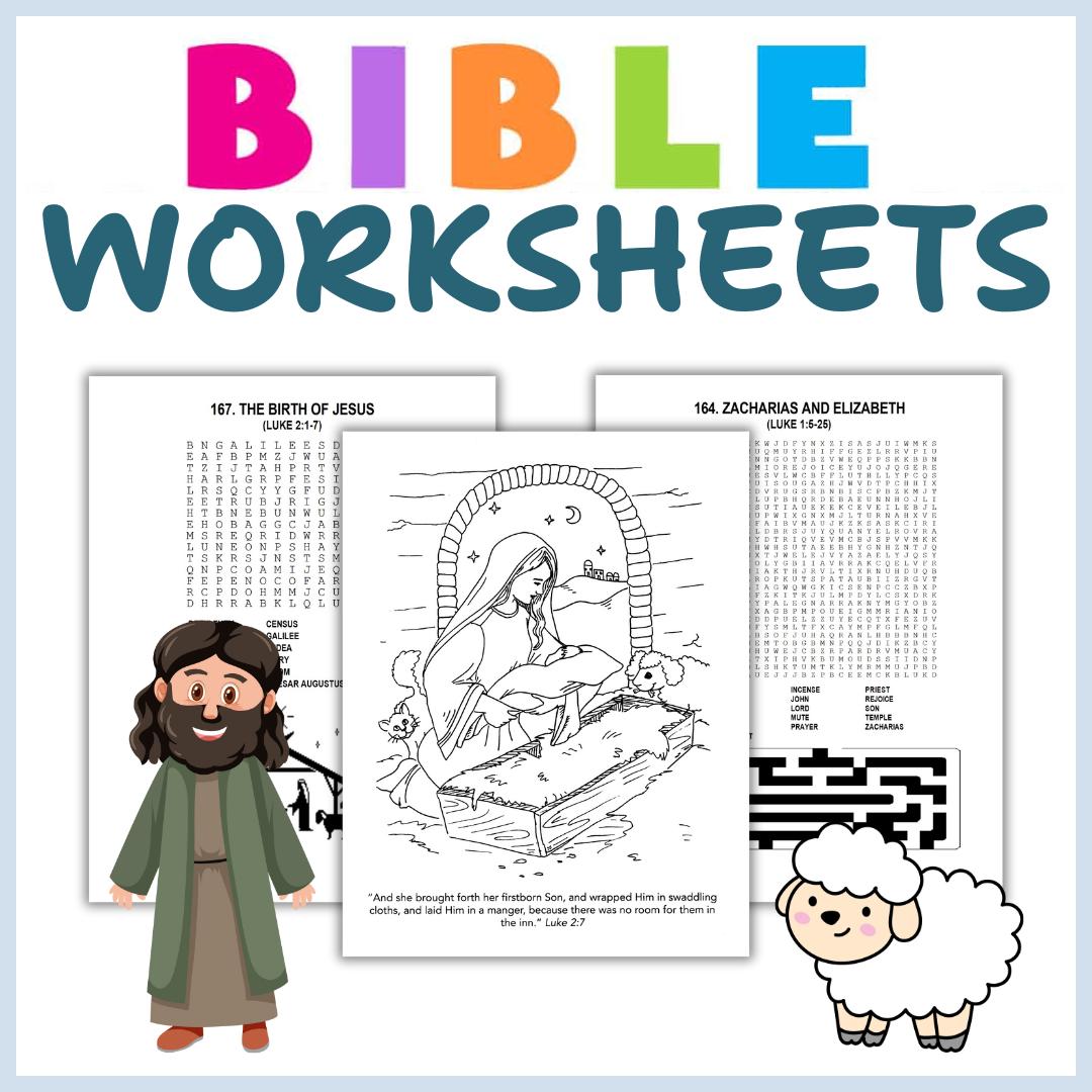 Books of the Bible Activity Worksheets